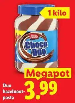 Lidl Duo hazelnoot pasta aanbieding