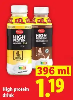 Lidl High protein drink aanbieding