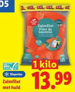 Lidl Zalmfilet met huid aanbieding