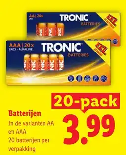 Lidl Batterijen aanbieding