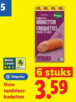 Lidl Oven rundvlees kroketten aanbieding