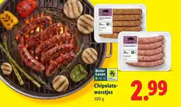 Lidl Chipolata worstjes aanbieding