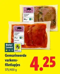 Lidl Gemarineerde varkens filetlapjes aanbieding