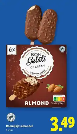 Lidl Roomijsjes amandel aanbieding