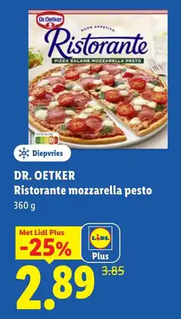 Lidl Dr. oetker Ristorante mozzarella pesto aanbieding