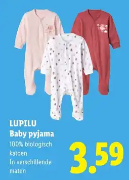 Lidl LUPILU Baby pyjama aanbieding