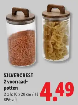 Lidl Silvercrest 2 voorraad potten aanbieding