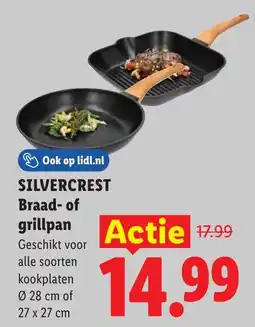 Lidl Silvercrest braad of grillpan aanbieding