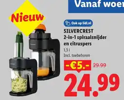 Lidl Silvercrest 2 in 1 spiraalsnijder en citruspers aanbieding