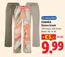 Lidl ESMARA Dames broek aanbieding