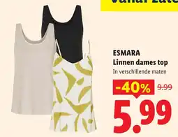Lidl Esmara linnen dames top aanbieding