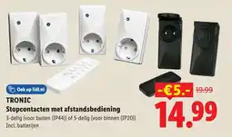 Lidl tronic Stopcontacten met afstandsbediening aanbieding