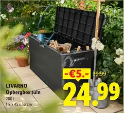 Lidl Livarno opbergbox tuin aanbieding