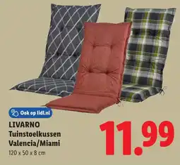 Lidl Livarno tuinstoelkussen valencia/miami aanbieding