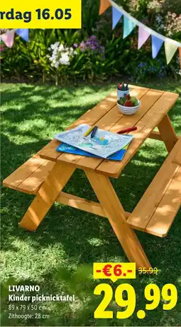 Lidl Livarno kinder picknicktafel aanbieding