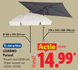 Lidl Livarno parasol aanbieding