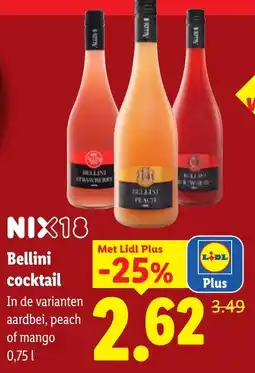 Lidl Bellini cocktail aanbieding