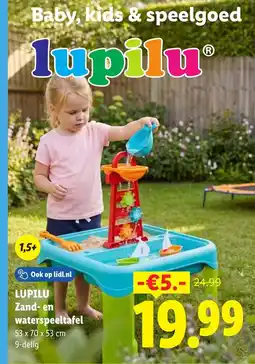Lidl Lupilu Zand- en waterspeeltafel aanbieding