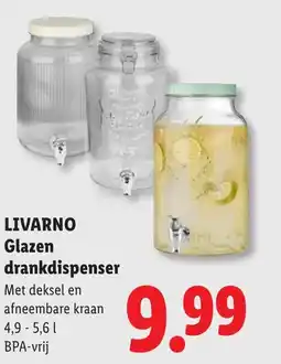 Lidl Silvercrest Glazen drankdispenser aanbieding