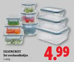 Lidl Silvercrest Set vershoudbakjes aanbieding