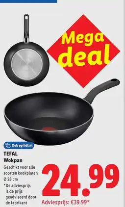 Lidl Tefal wokpan aanbieding