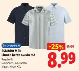 Lidl Esmara men Linnen heren overhemd aanbieding