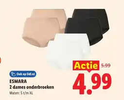 Lidl Esmara 2 dames onderbroeken aanbieding
