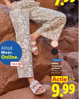 Lidl Esmara dames broek met linnen aanbieding
