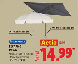 Lidl Livarno parasol aanbieding