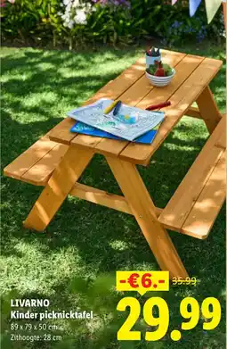 Lidl Livarno Kinder picknicktafel aanbieding