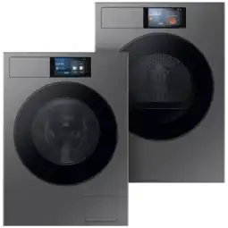 MediaMarkt Samsung Wasmachine Wf90f09c4su3 Bespoke 9000-serie + Samsung Droger Dv90f09f4su3 Bundel aanbieding