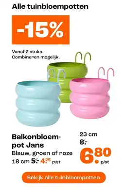Kwantum Balkonbloem- pot Jans aanbieding