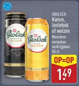 ALDI Grolsch kanon, lentebok of weizen aanbieding