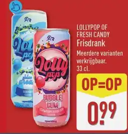 ALDI Lollypop of fresh candy frisdrank aanbieding