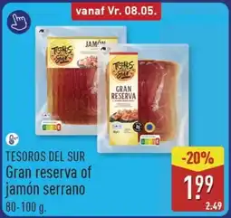 ALDI Tesoros del sur Gran reserva of jamón serrano aanbieding