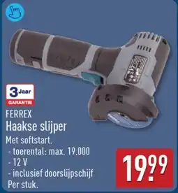 ALDI Ferrex haakse slijper met softstart aanbieding