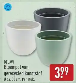 ALDI Belavi bloempot van gerecycled kunststof aanbieding