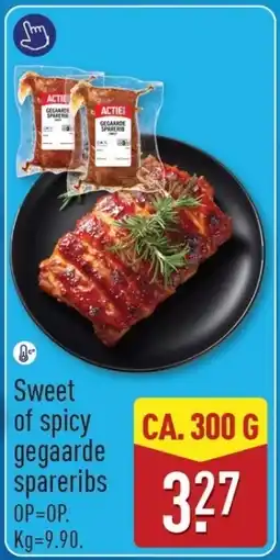 ALDI Sweet of spicy gegaarde spareribs aanbieding