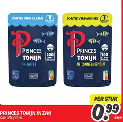 Dekamarkt Princes tonijn in zak aanbieding