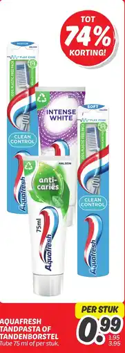 Dekamarkt Aquafresh tandpasta of tandenborstel aanbieding