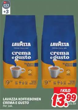 Dekamarkt Lavazza koffiebonen crema e gusto aanbieding