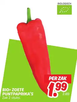 Dekamarkt Bio+ zoete puntpaprika's aanbieding