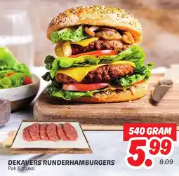 Dekamarkt Dekavers runderhamburgers aanbieding