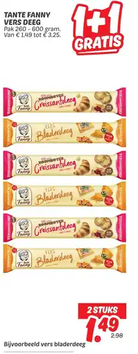 Dekamarkt Tante fanny vers deeg aanbieding