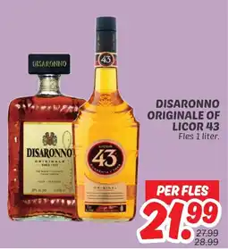 Dekamarkt Disaronno originale of licor 43 aanbieding