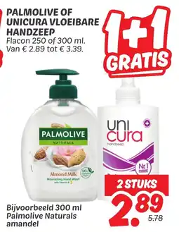Dekamarkt Palmolive of unicura vloeibare handzeep aanbieding