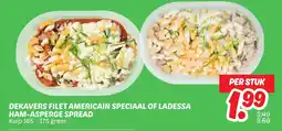Dekamarkt Dekavers filet americain speciaal of ladessa ham asperge spread aanbieding