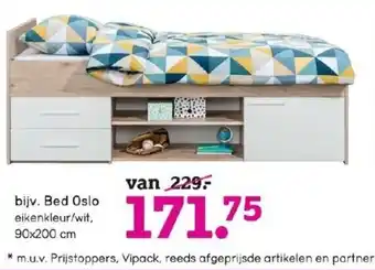 Leen Bakker bijv. Bed Oslo 90x200cm aanbieding