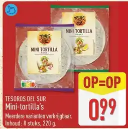 ALDI Tesoros Del Sur Mini-tortilla's aanbieding