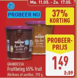ALDI Grandessa Fruitbeleg 65% fruit aanbieding